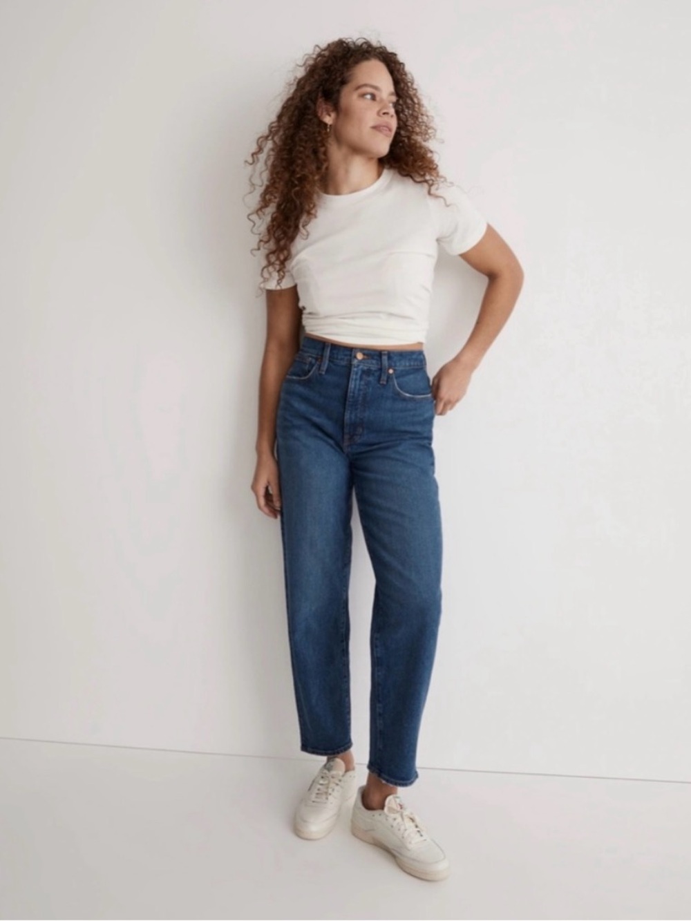 Madewell High-Rise Balloon Jeans in Ellisboro Wash Size 29 Cropped Retro